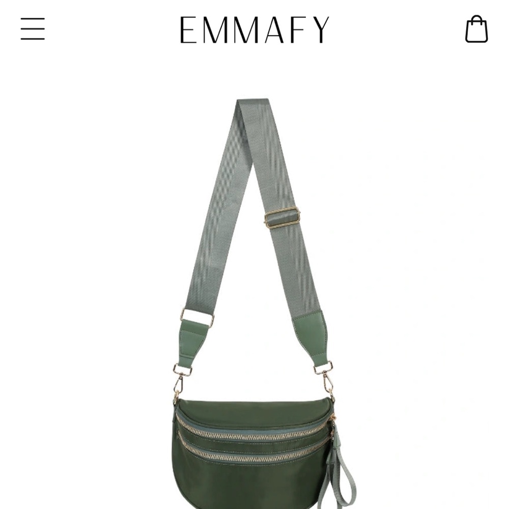 New Emmafy Olive Green Crossbody Bag with Adjustable Strap